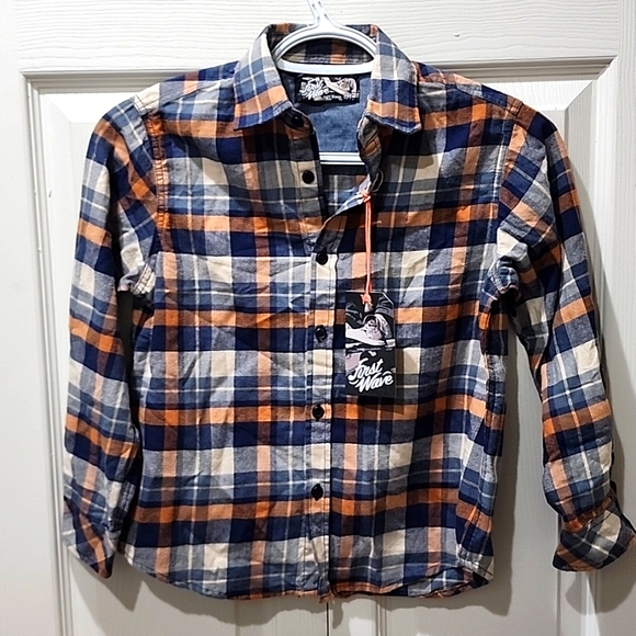 First wave boys‎ plaid  button down - Picture 1 of 6